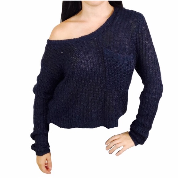 Full Tilt Loose Knit Sweater with pocket - Picture 2 of 6